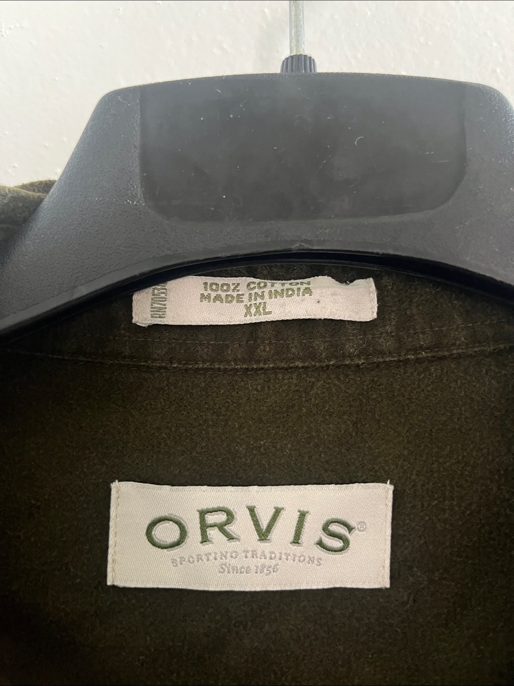 Orvis Olive Green Field Jacket with Elbow Patches - Picture 3 of 5